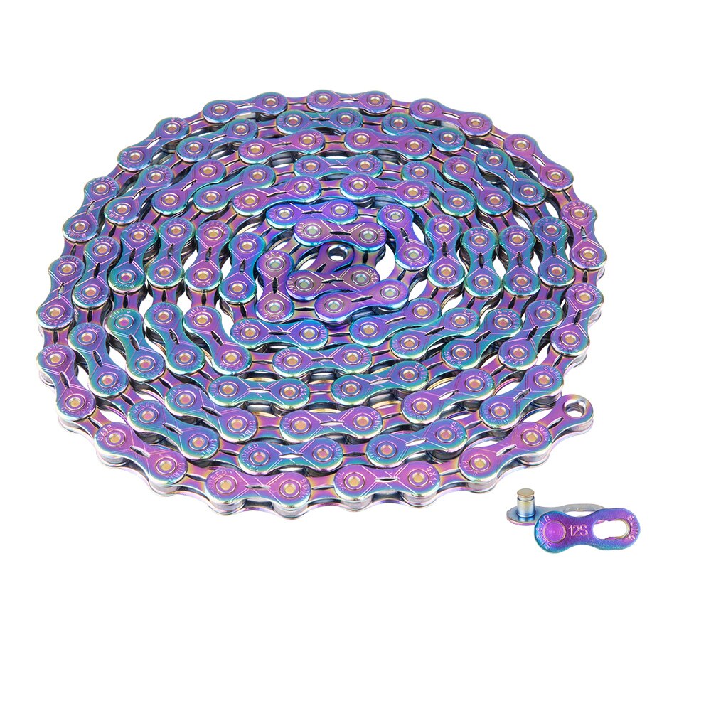 ZTTO 12 Speed SLR Chain 12s Colorful Road Bicycle ultralight Durable missing link Rainbow Chains for parts K7 MTB Mountain Bike
