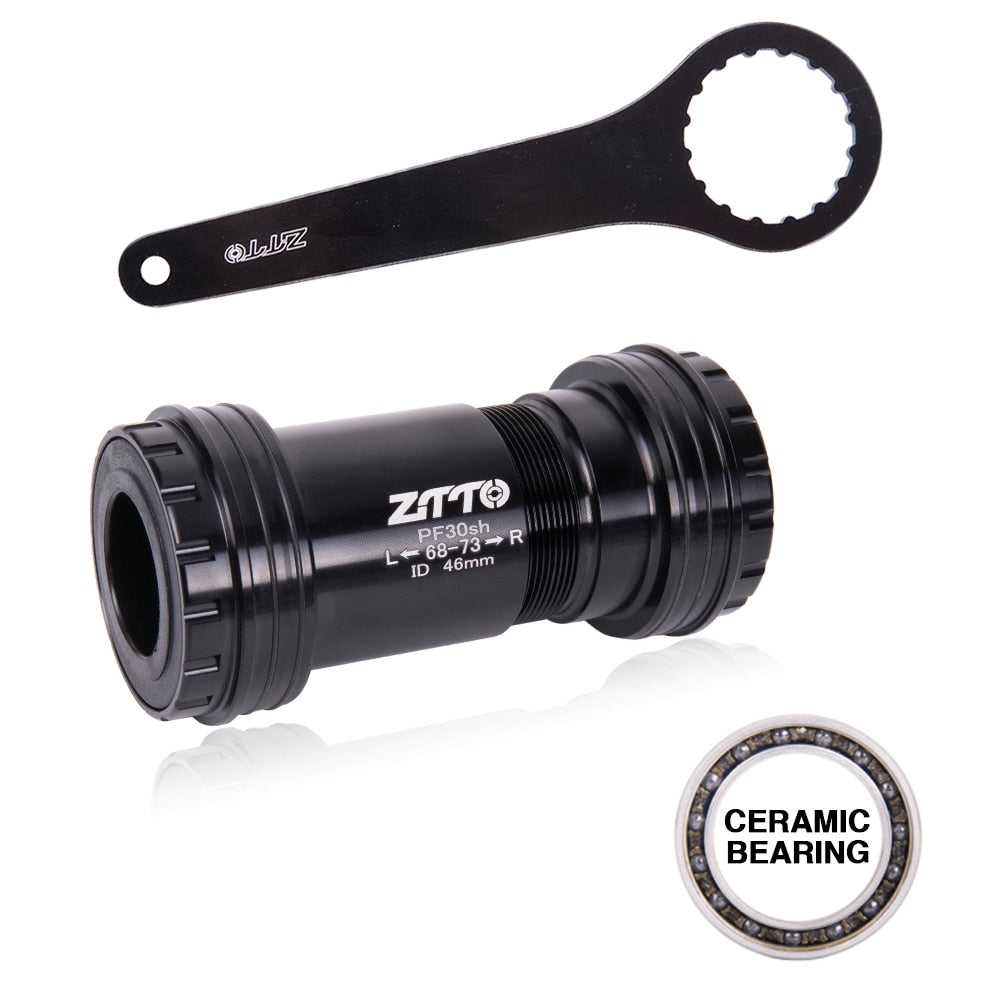 ZTTO PF30 24mm Press Fit Bottom Brackets CERAMIC Thread Lock System Bicycle 46mm For MTB Road Bike 24 Crankset Chainset