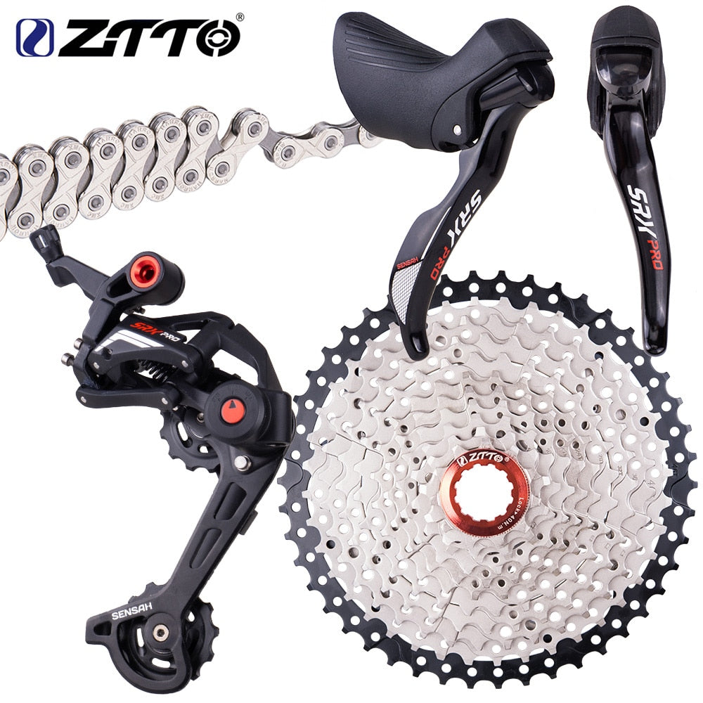 ZTTO Gravel Bike 1x11 Groupset CX Bicycle 46T 50T 11 Speed Shifter Mechanical Brake Clutch Derailleur Cassette Road Group Set