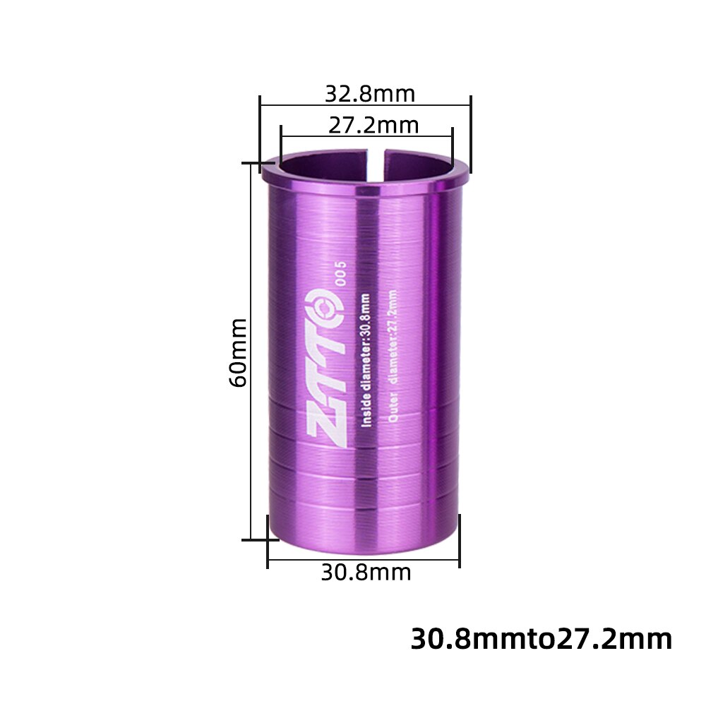 ZTTO Bicycle Seatpost Adapter Alloy Sleeve Convert Seat Post Tube Conversion Adapter 25.4 27.2 28.6 30.4 30.8 31.6 33.9 34.9