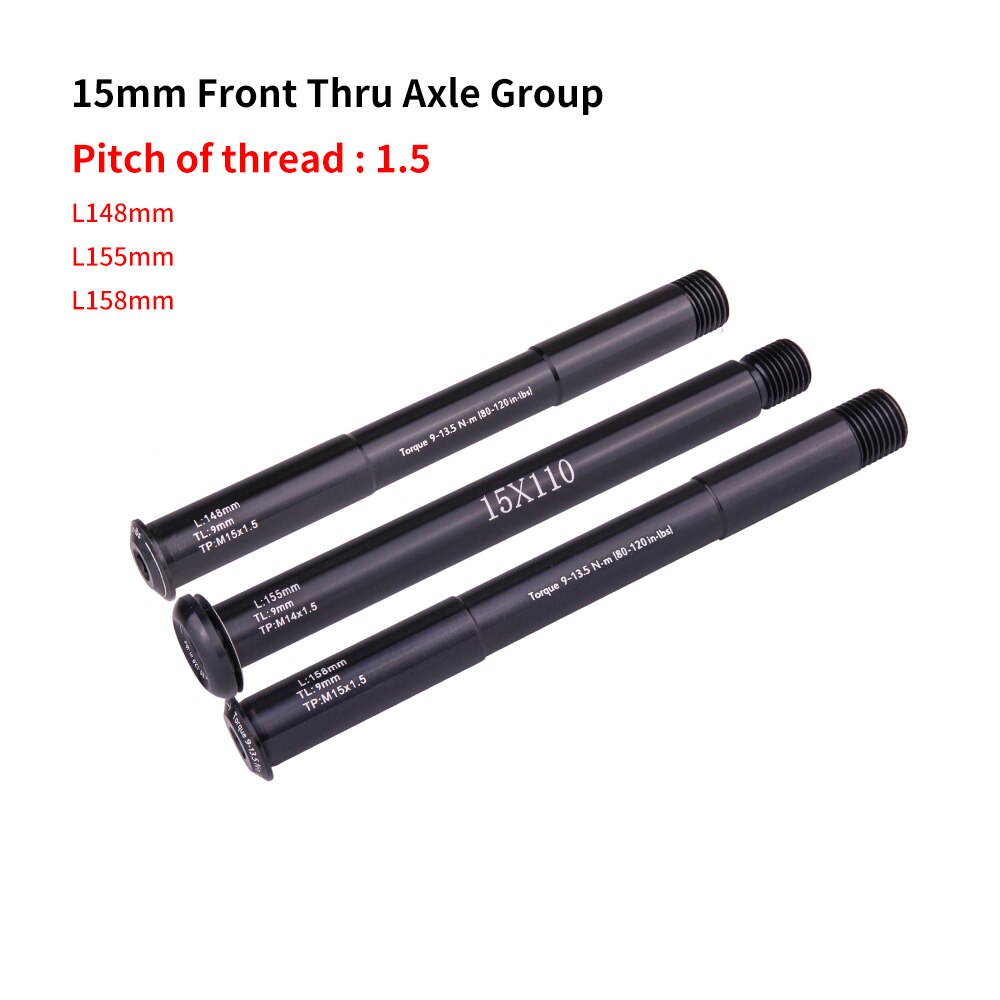 ZTTO MTB Thru Axle Road Bike Shaft Front Rear Skewers 12mm 15mm Wheel Axis Hub X-12 Shaft 15x100 12x142 12x100 12x148 15x110