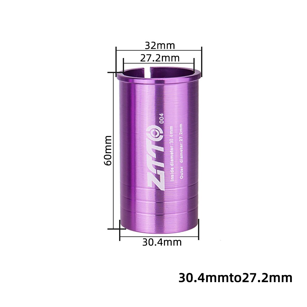 ZTTO Bicycle Seatpost Adapter Alloy Sleeve Convert Seat Post Tube Conversion Adapter 25.4 27.2 28.6 30.4 30.8 31.6 33.9 34.9