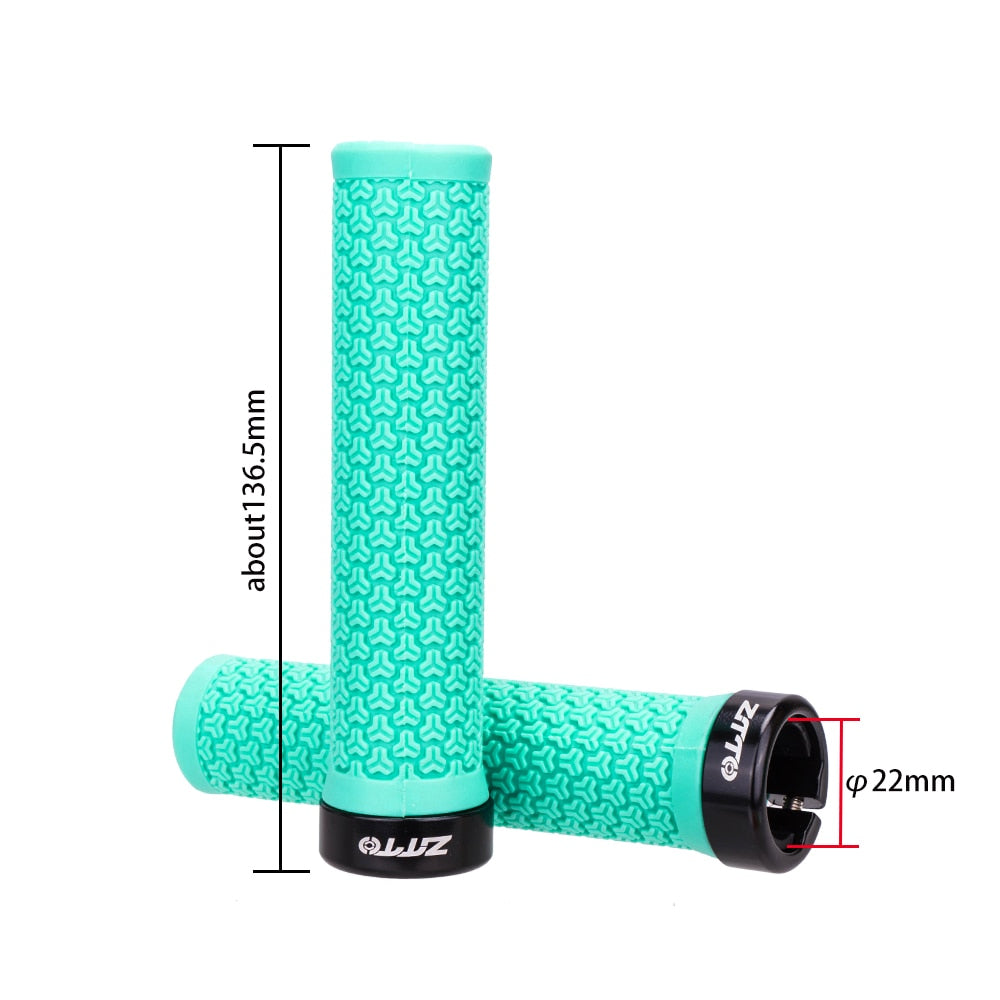 ZTTO MTB Grips Mountain Bike Lockable Aluminum Clamp Grip Lock On Anti-Slip Rubber Bicycle Shock-Proof Handle AG13