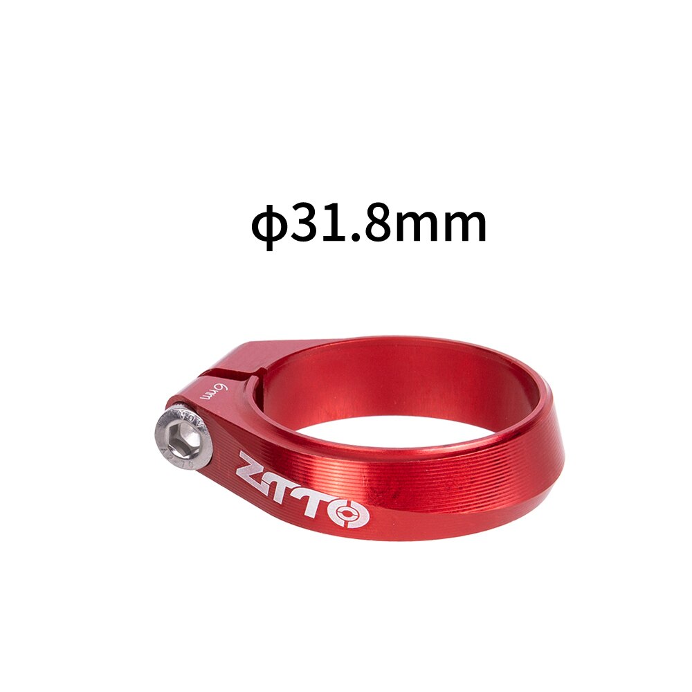 ZTTO CNC Seatpost Clamp 34.9mm High-strength Seat Post Tube Clip Thread lock Clamp 31.8MM Black Red For MTB Road Bike Bicycle