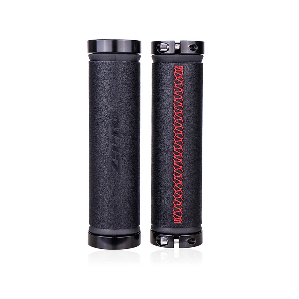 ZTTO MTB Bicycle Ergonomics leather grips Retro style well-matched with Titanium frame Hand stitch grips handle