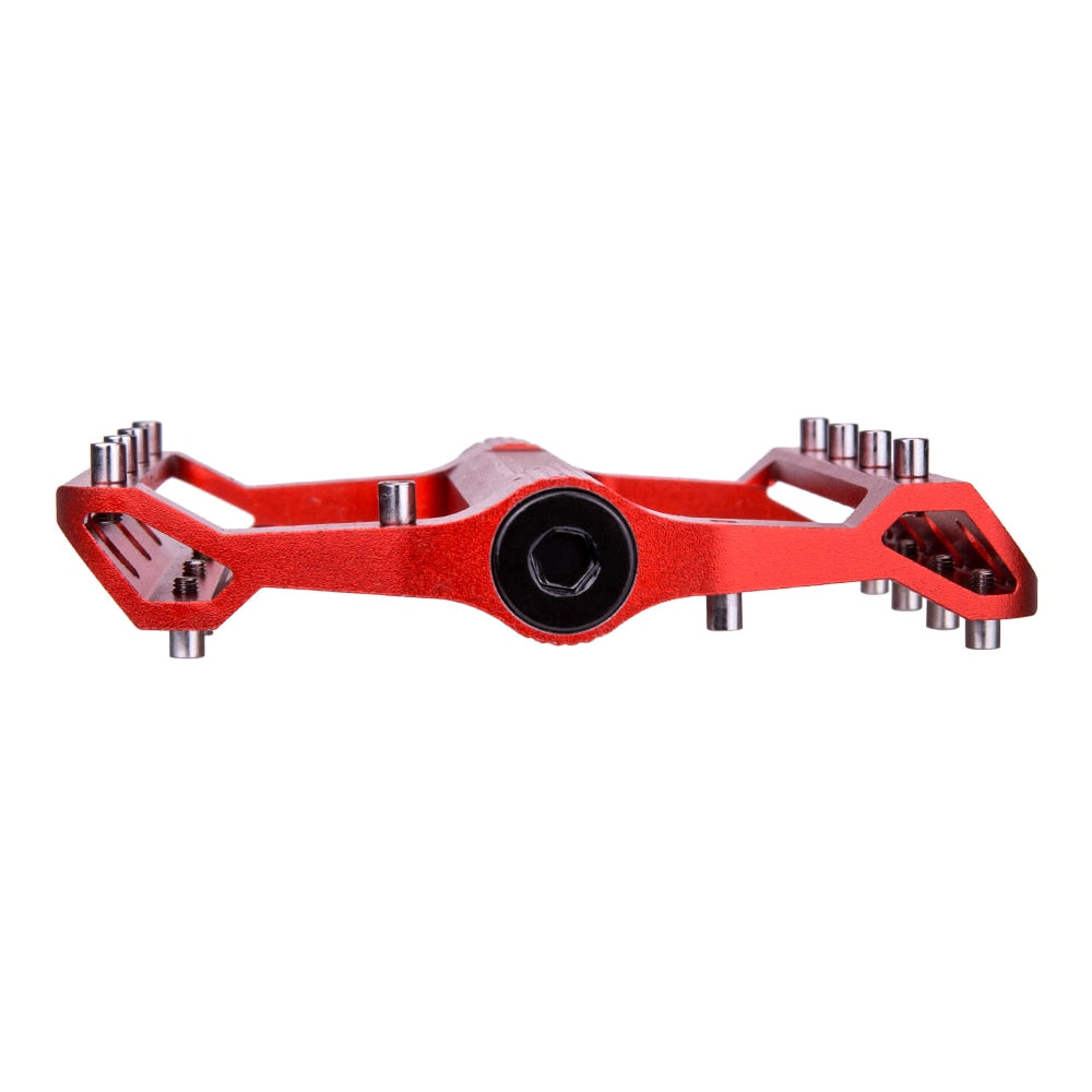 ZTTO MTB Bearings CNC Anti slip Pedal Aluminum Alloy Bike flat Pedal Road Gravel bike lightweight 9 pins pedal for XC AM JT02