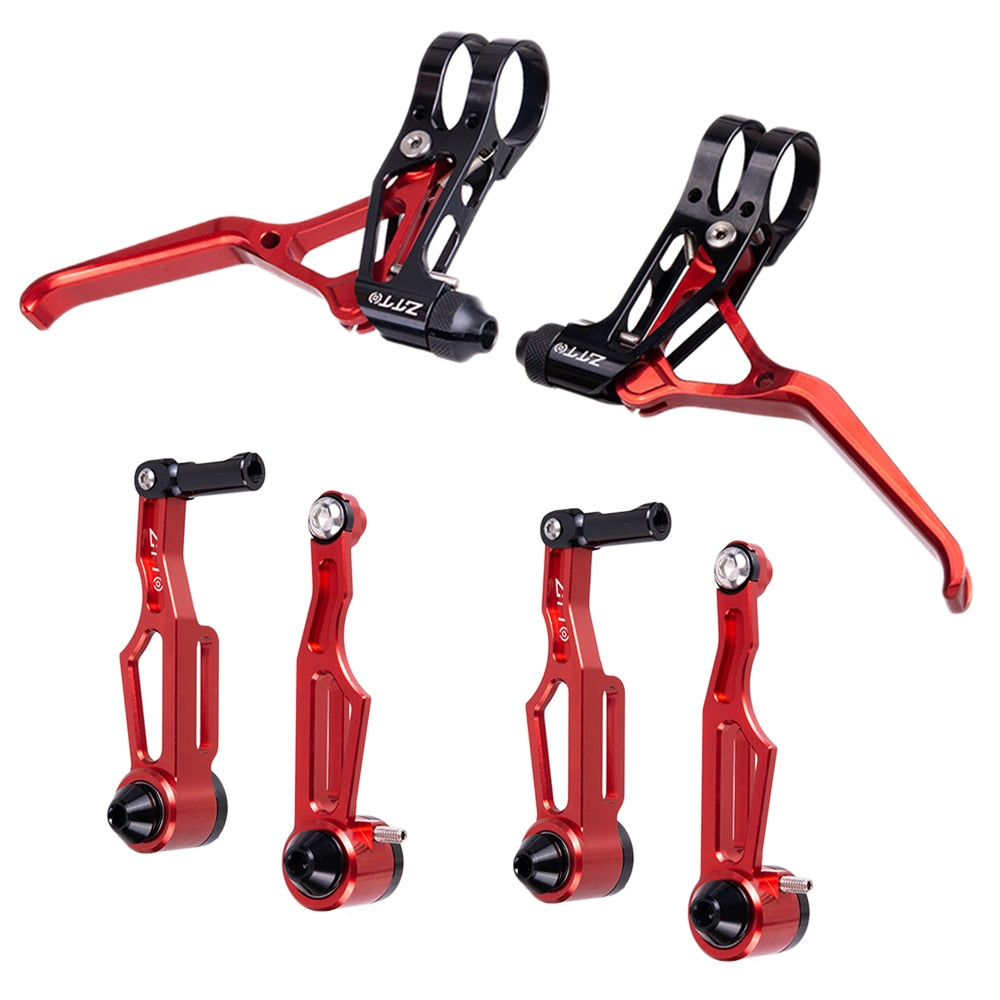 ZTTO Ultralight Folding Bike V-Brake Caliper CNC V Brake Lever Kid Bicycle Rim Brakes Lightweight Set Adjustable