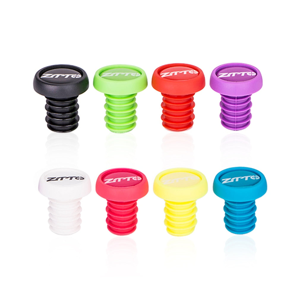 ZTTO Bicycle Silica Gel Colorful handlebar ends MTB Grips cap cover Impact protected bar Plugs