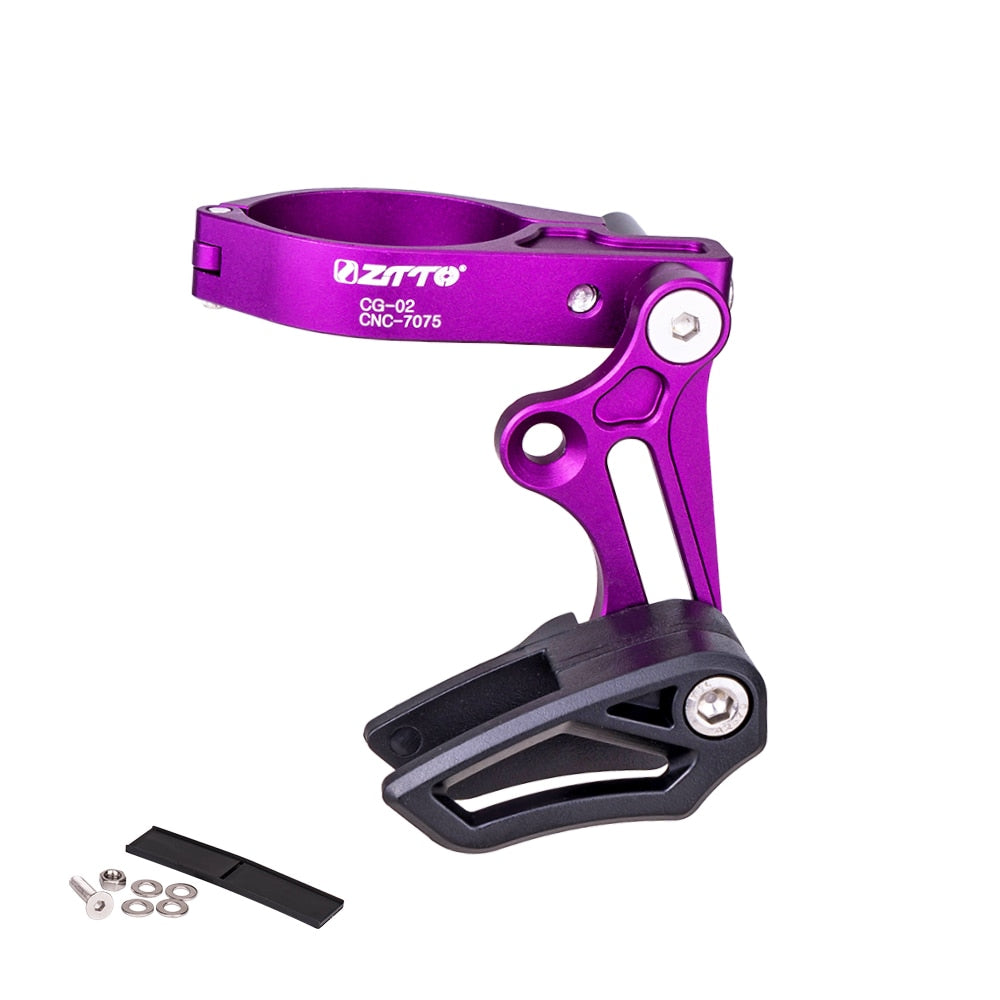 ZTTO Bicycle Chain Guide CG02 31.8 34.9 Clamp Mount Anti Chain Drop Direct E-Type Adjustable For MTB Mountain Gravel Bike 1X