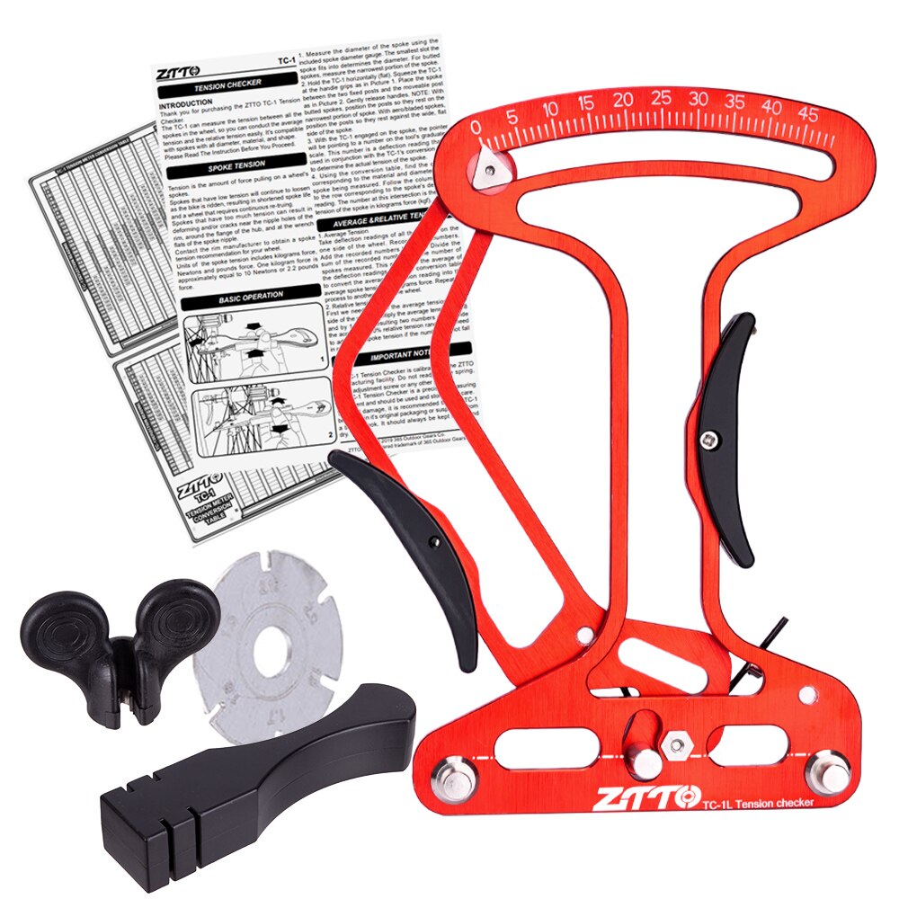 ZTTO Bicycle Spoke Tension Meter Wheel Radius Strength Checker Aero Round Rays Indicator Accurate TooI Included Manual TM-1 MTB