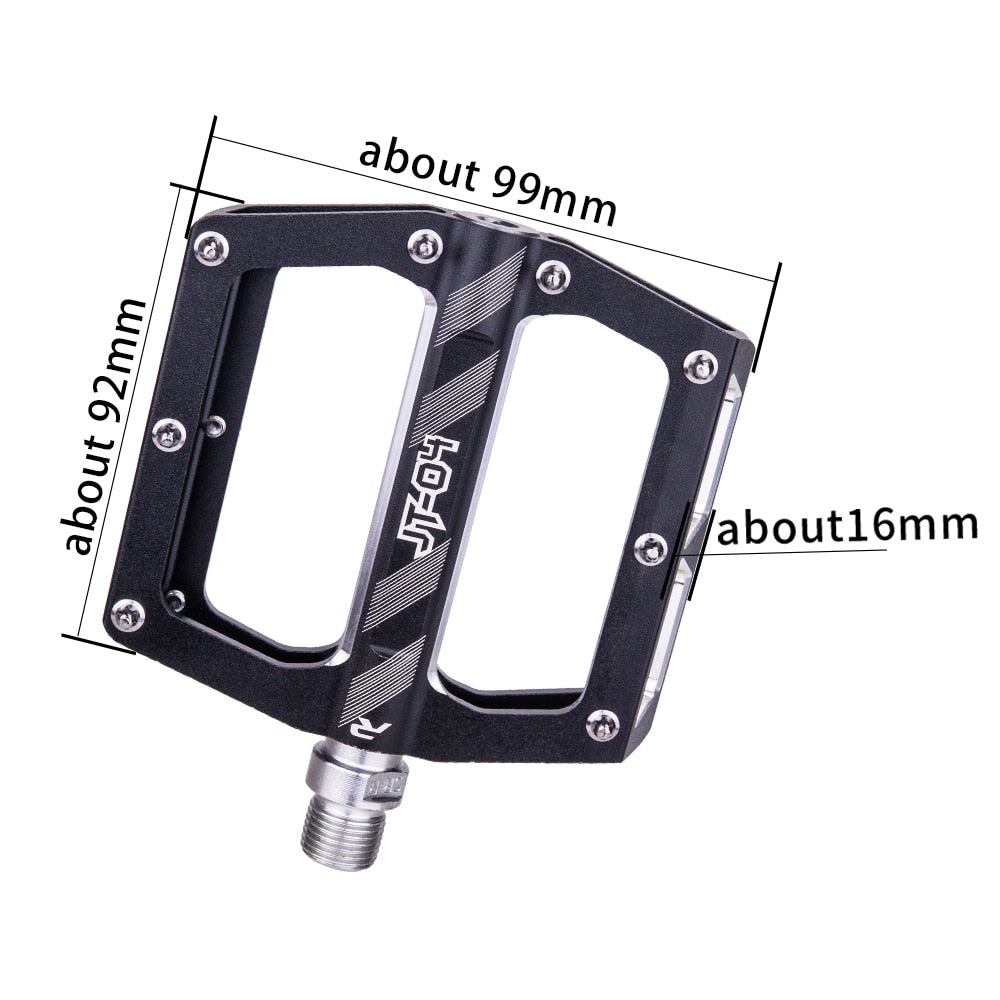 ZTTO MTB CNC Aluminum Alloy Bearings Pedal Bike flat Pedal Road Gravel Bike Lightweight 8 pins pedal for XC AM JT04