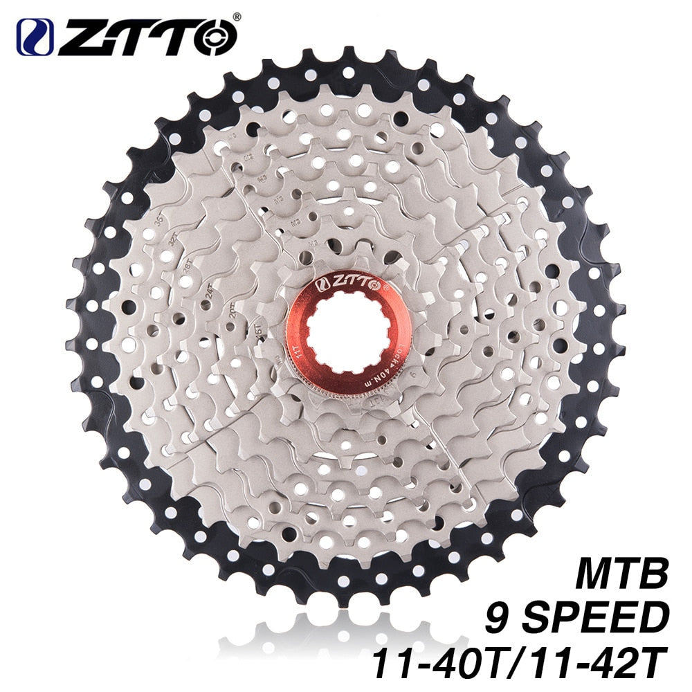 ZTTO MTB 9 Speed 11-40T 11-42T Cassette 9speed 11- 42 Bicycle Freewheel 11-40 9s for M430 M4000 High Quality Mountain Bike K7