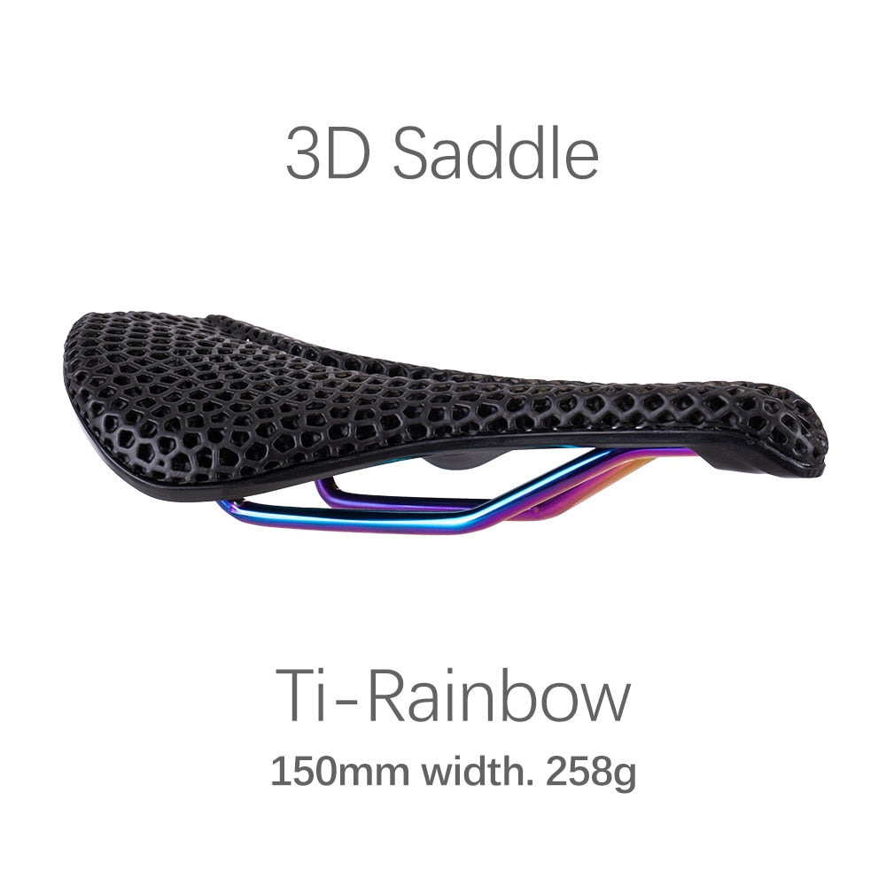 ZTTO Bicycle 3D Printed Saddle Titanium Carbon Rails Ti Power Patented Material Comfortable Road Bike MTB Seat Honeycomb Cushion