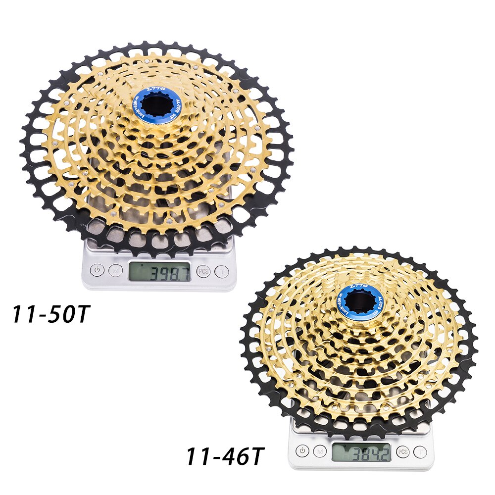 ZTTO MTB 11 Speed 11-50 46T Golden Cassette 50T 11v k7 Ultralight Steel Lightweight 11s 11speed Sprocket HG Standard