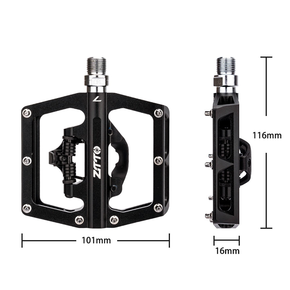 ZTTO MTB Mountain Bike Safest Clipless Pedals Self Locking XC with Cleats Click Compatible with M8000 EH500 Sealed Bearing
