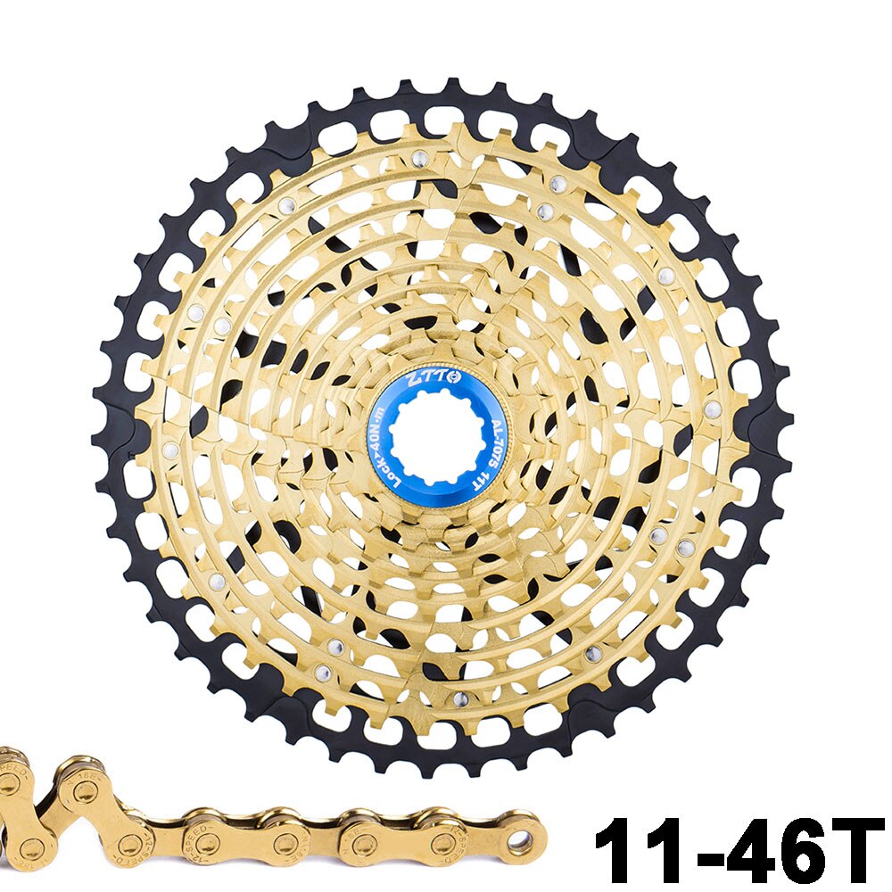 ZTTO MTB 11 Speed 11-50 46T Golden Cassette 50T 11v k7 Ultralight Steel Lightweight 11s 11speed Sprocket HG Standard