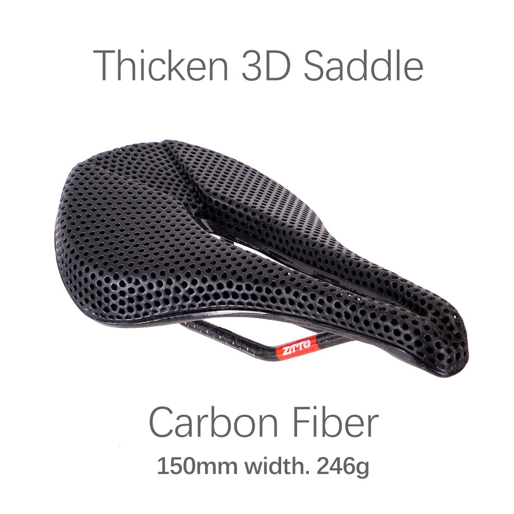 ZTTO Bicycle 3D Printed Saddle Titanium Carbon Rails Ti Power Patented Material Comfortable Road Bike MTB Seat Honeycomb Cushion