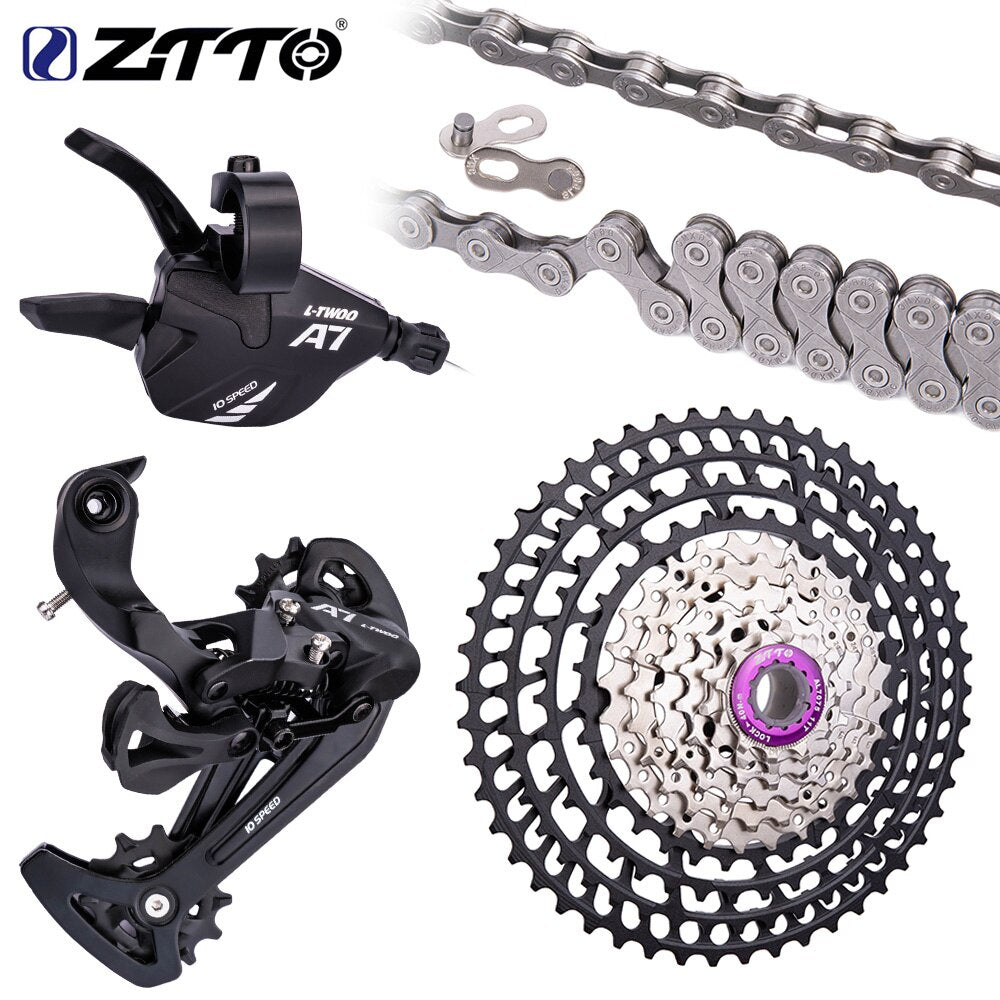 ZTTO MTB 10 Speed 11-42T 10v Groupset 11/50T Wide Range Cassette 11-36T K7 With Chain Shifter Derailleur 10s Group Mountain Bike