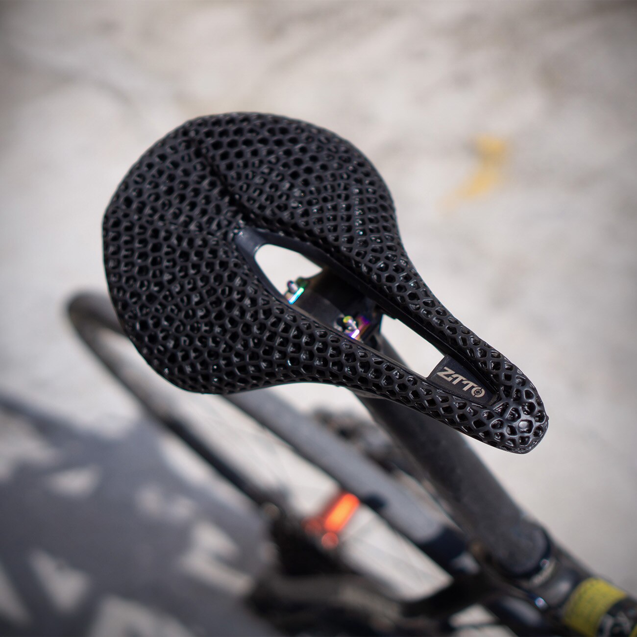 ZTTO Bicycle 3D Printed Saddle Titanium Carbon Rails Ti Power Patented Material Comfortable Road Bike MTB Seat Honeycomb Cushion