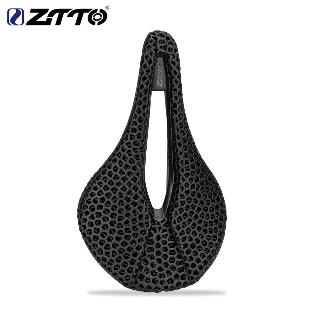 ZTTO Bicycle 3D Printed Saddle Titanium Carbon Rails Ti Power Patented Material Comfortable Road Bike MTB Seat Honeycomb Cushion