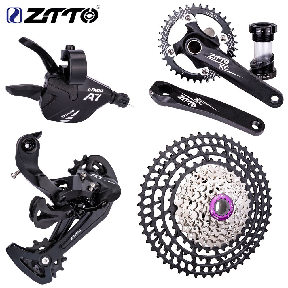 ZTTO MTB 1x 10 Speed 11-50T Groupset 11/46T Wide Range Cassette 11-42T K7 With Crankset Shifter Derailleur 10s Group 10v Bike