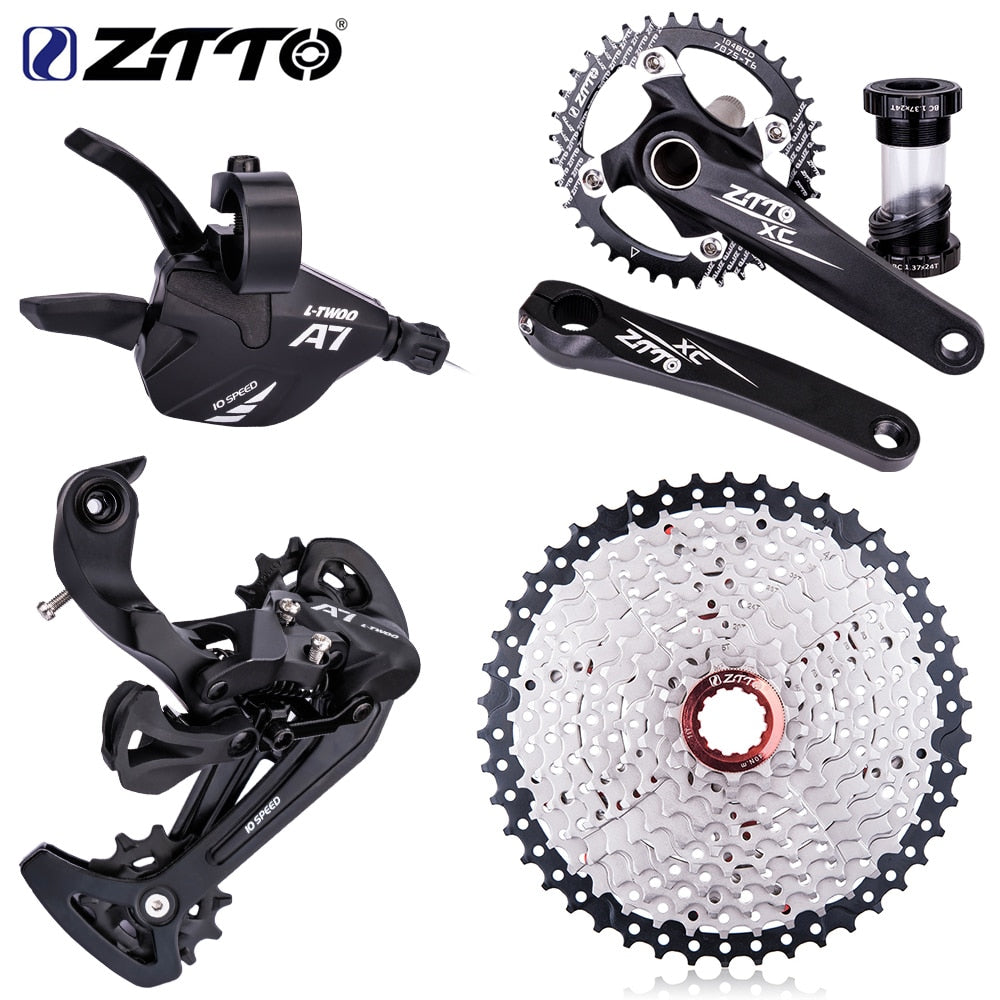 ZTTO MTB 1x 10 Speed 11-50T Groupset 11/46T Wide Range Cassette 11-42T K7 With Crankset Shifter Derailleur 10s Group 10v Bike