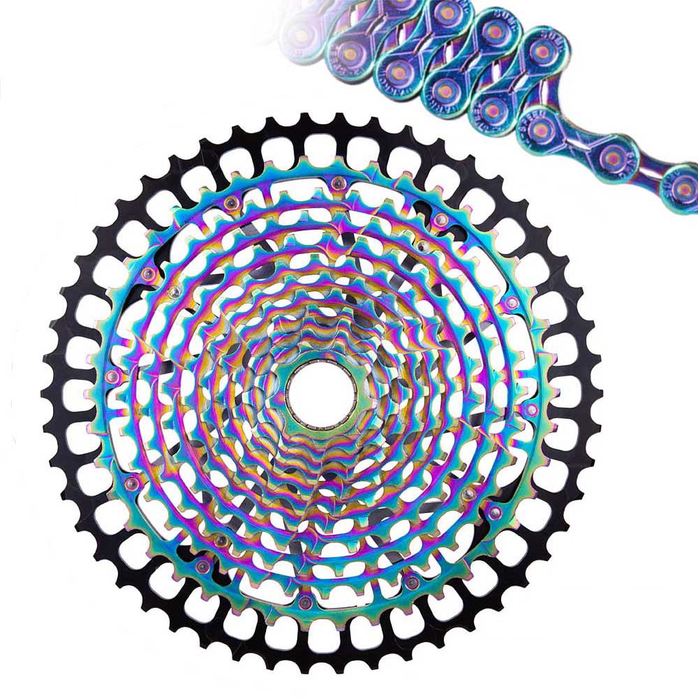 ZTTO MTB XD 12 Speed 9-50T Cassette Ultralight CNC Steel Rainbow Golden 375g Ultimate 12speed 9x46 Sprocket 1299 k7 Colorful ULT