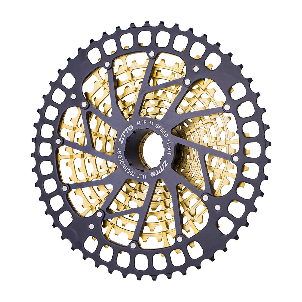 ZTTO MTB 11 Speed 11-50 46T Golden Cassette 50T 11v k7 Ultralight Steel Lightweight 11s 11speed Sprocket HG Standard