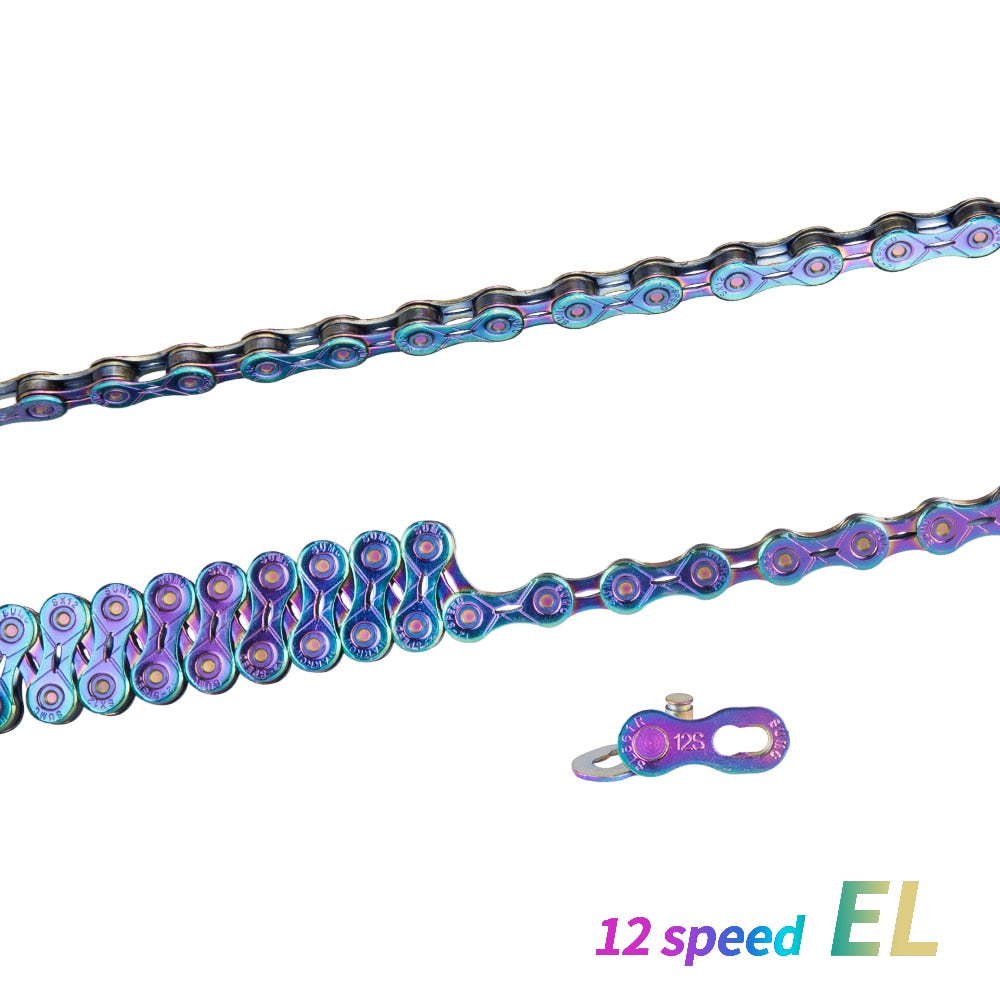 ZTTO MTB Road Bike 12 Speed Gold Chain Oil Slick 12v Eagle Golden 12speed Silver 12s 1x12 Connector Included 126L Links Bicycle
