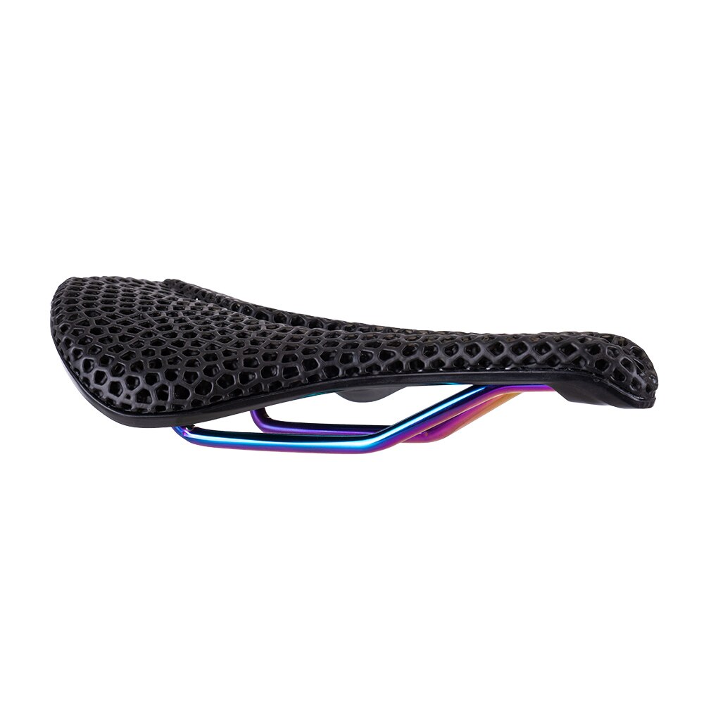 ZTTO Bicycle 3D Printed Saddle Titanium Carbon Rails Ti Power Patented Material Comfortable Road Bike MTB Seat Honeycomb Cushion