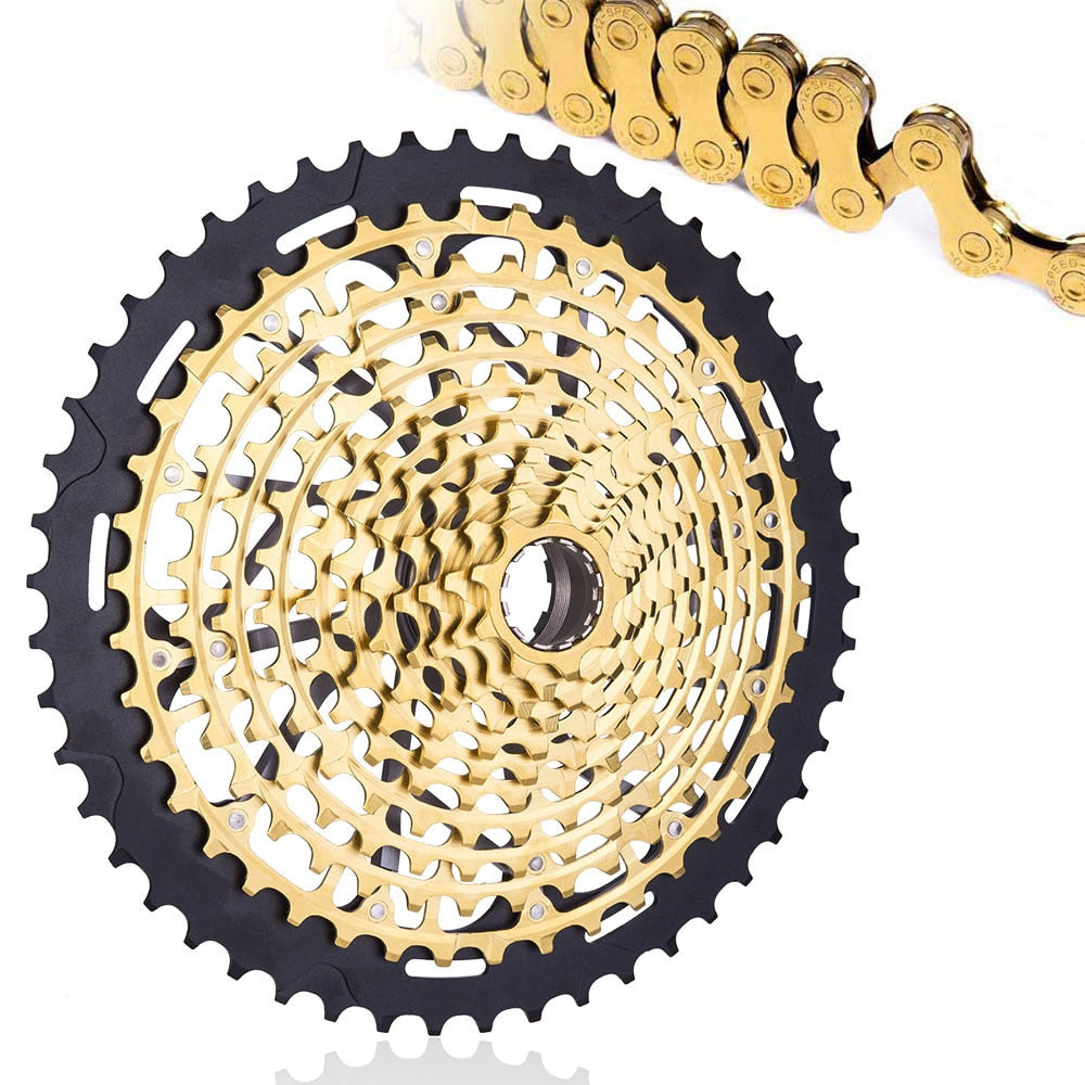 ZTTO MTB XD 12 Speed 9-50T Cassette Ultralight CNC Steel Rainbow Golden 375g Ultimate 12speed 9x46 Sprocket 1299 k7 Colorful ULT