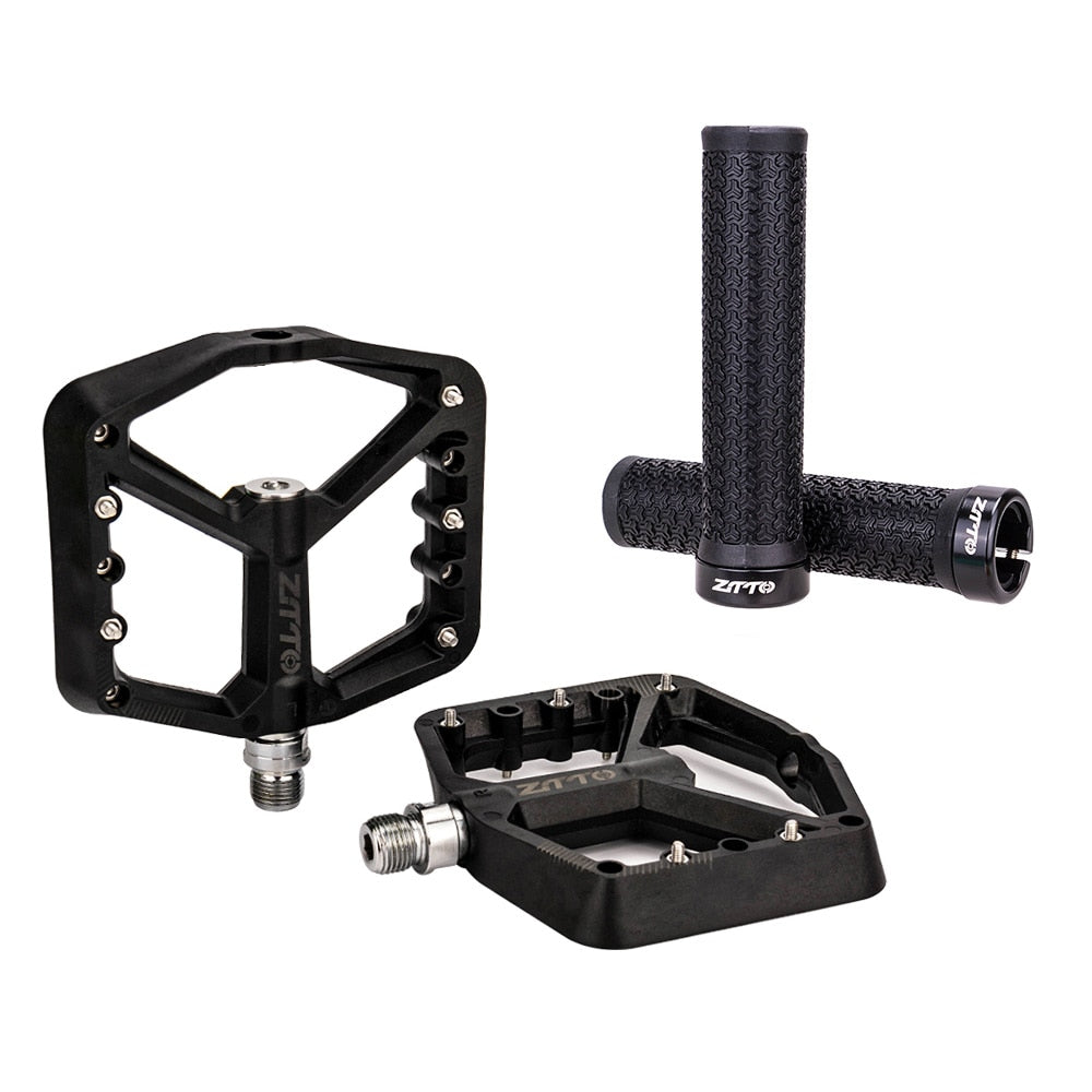 ZTTO MTB Ultralight Flat Pedal Bearings XC AM Mountain BMX Anti-slip Big Foot DU Bushing Colorful Nylon Plastic 9/16" Bicycle