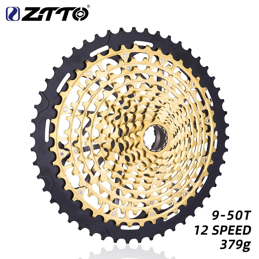 ZTTO MTB XD 12 Speed 9-50T Cassette Ultralight CNC Steel Rainbow Golden 375g Ultimate 12speed 9x46 Sprocket 1299 k7 Colorful ULT