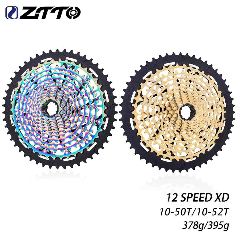 ZTTO MTB 12 Speed 10-52T Eagle Cassette Ultimate XD Freewheel Rainbow 385g ULT 10-50T CNC Steel Ultralight 12s k7 12v Colorful