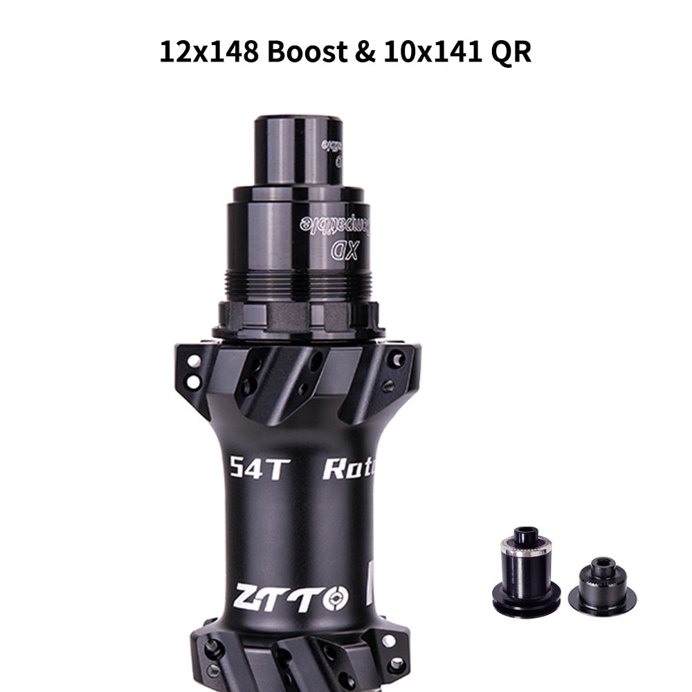 ZTTO M1 MTB Straightpull BOOST 148 Hub Ultralight 28 Hole Bushing 54T Ratchet HG XD MS Core 12 Speed Thru Axle 28h Maza Bicycle
