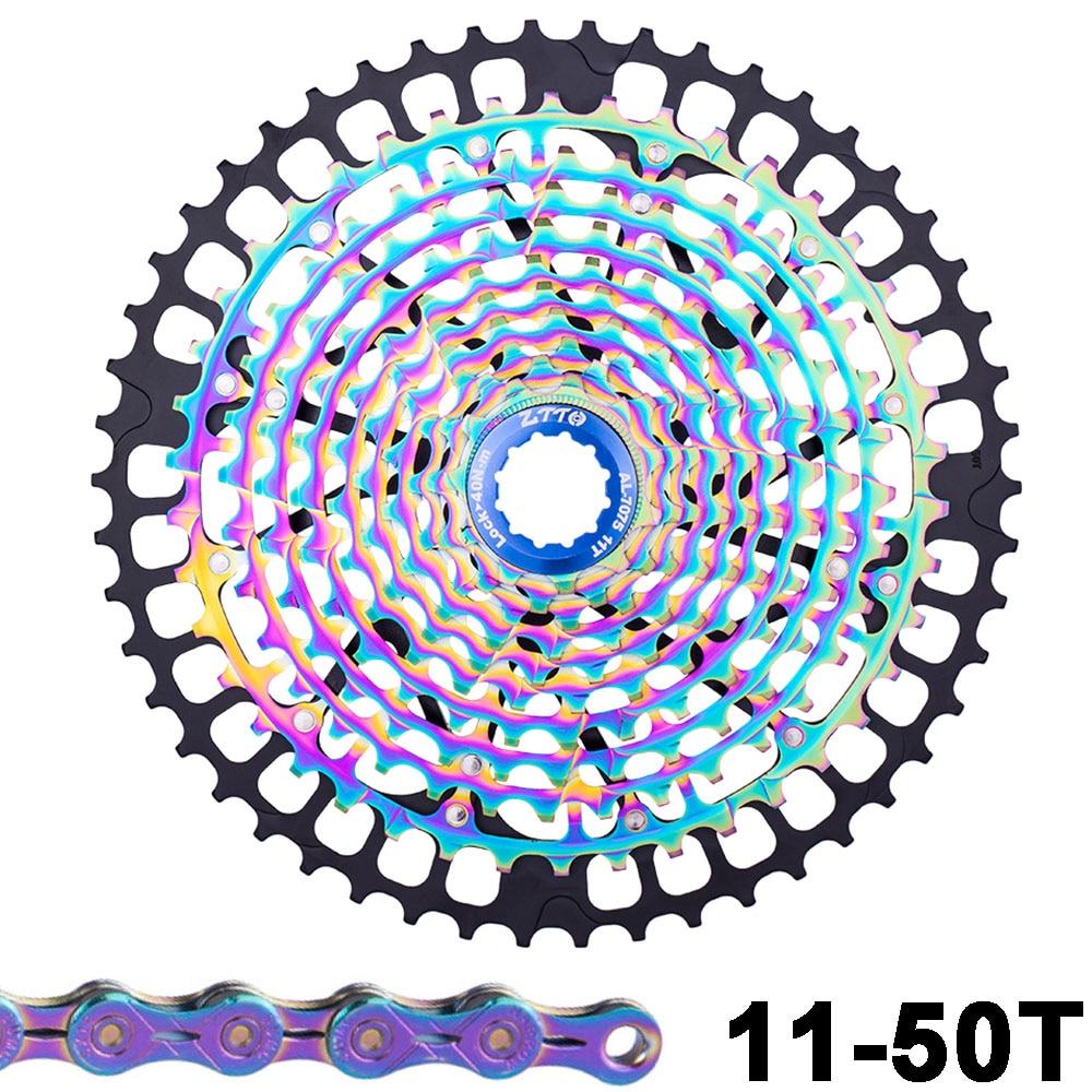 ZTTO MTB 11 Speed 11-50 46T Golden Cassette 50T 11v k7 Ultralight Steel Lightweight 11s 11speed Sprocket HG Standard