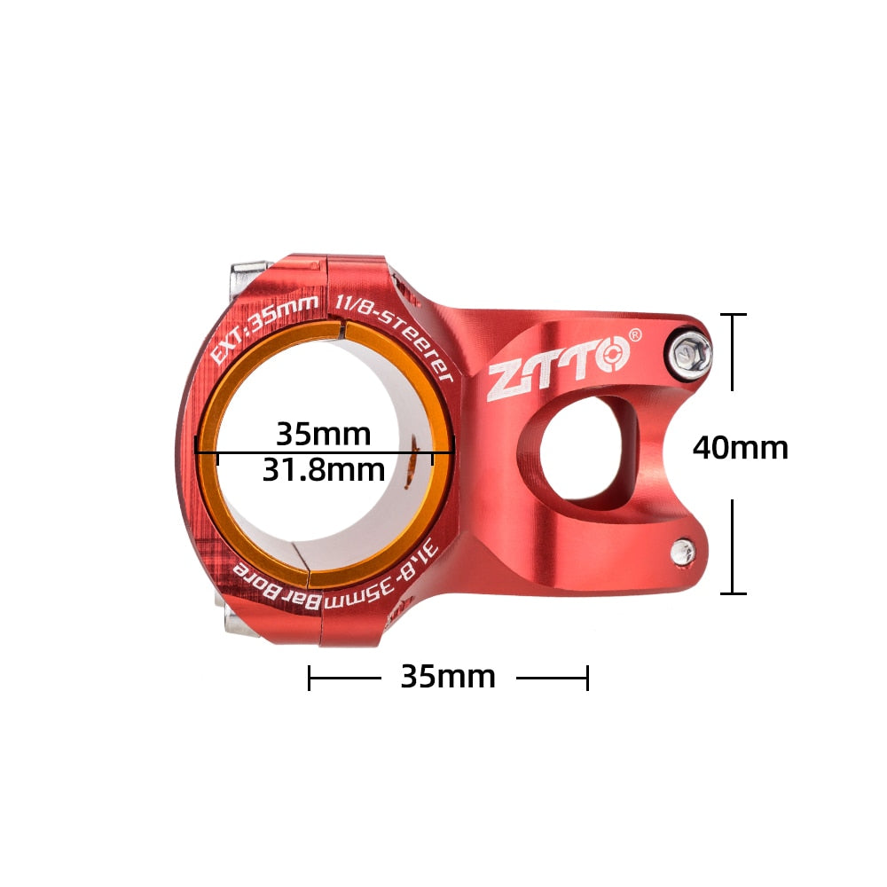 ZTTO MTB 50mm Stem CNC 35mm 31.8mm Handlebar Bicycle Ultralight 0 Degree Rise Durable DH AM Enduro 28.6mm Steerer Mountain Bike
