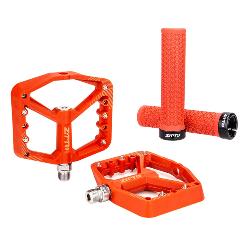 ZTTO MTB Ultralight Flat Pedal Bearings XC AM Mountain BMX Anti-slip Big Foot DU Bushing Colorful Nylon Plastic 9/16" Bicycle