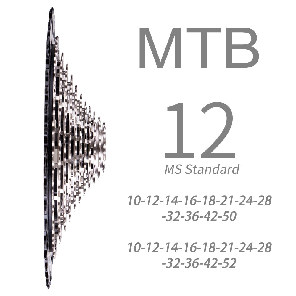 ZTTO Ultimate MTB 12 Speed Lightweight 376g Cassette 10-50T MS ULT Micro K7 Spline 12speed For M6100 M7100 M8100 Mountain Bike