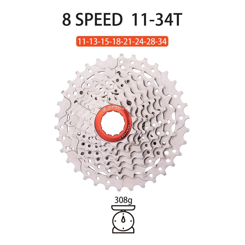 ZTTO 8 Speed Road Bike MTB Cassette 11-25 11-28 11-36 11-46T Gravel 8s Bicycle Freewheel 8v 8Speed 2400 Claris TX800 Compatible