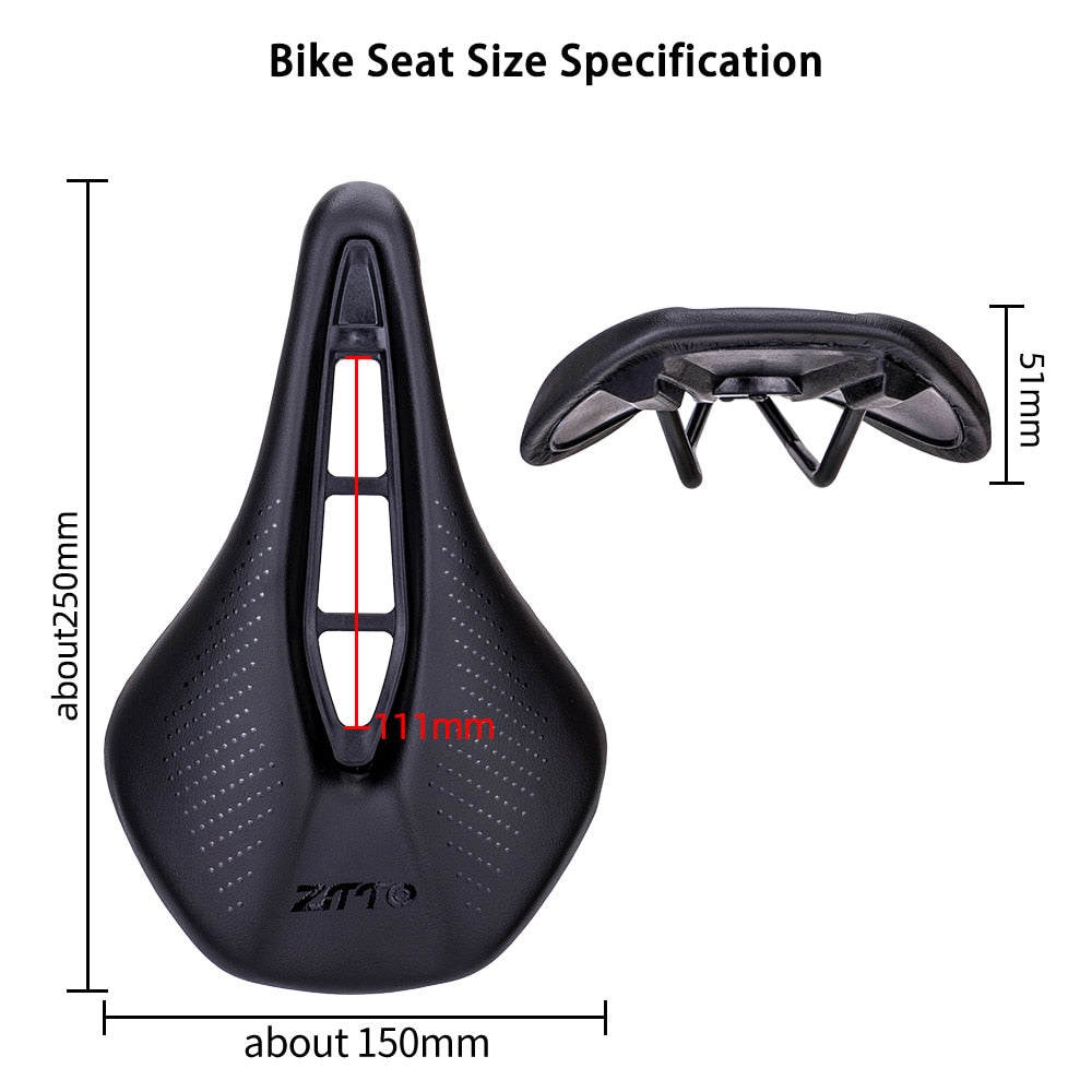 ZTTO MTB Bicycle Ergonomic Short Nose Saddle 160mm Wide Comfort Long Trip Light Weight Thicken Soft Buffer Seat