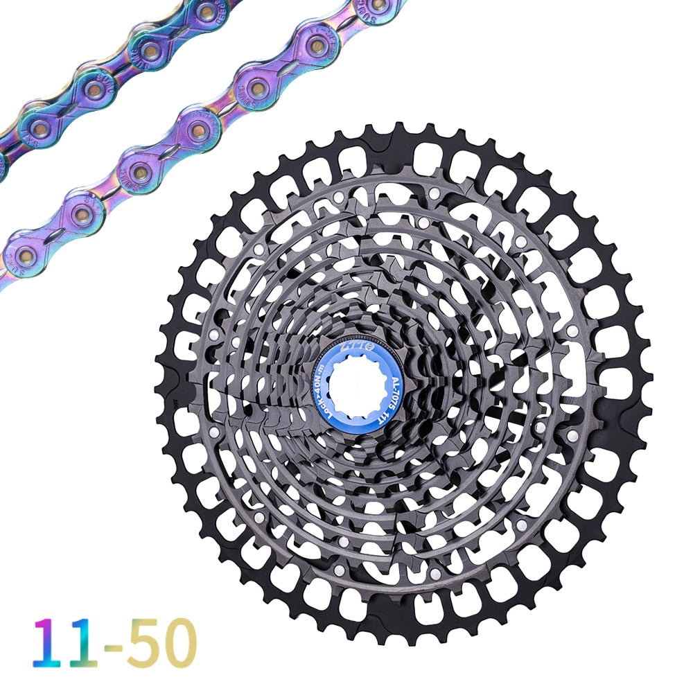 ZTTO MTB 11 Speed 11-50 46T Golden Cassette 50T 11v k7 Ultralight Steel Lightweight 11s 11speed Sprocket HG Standard
