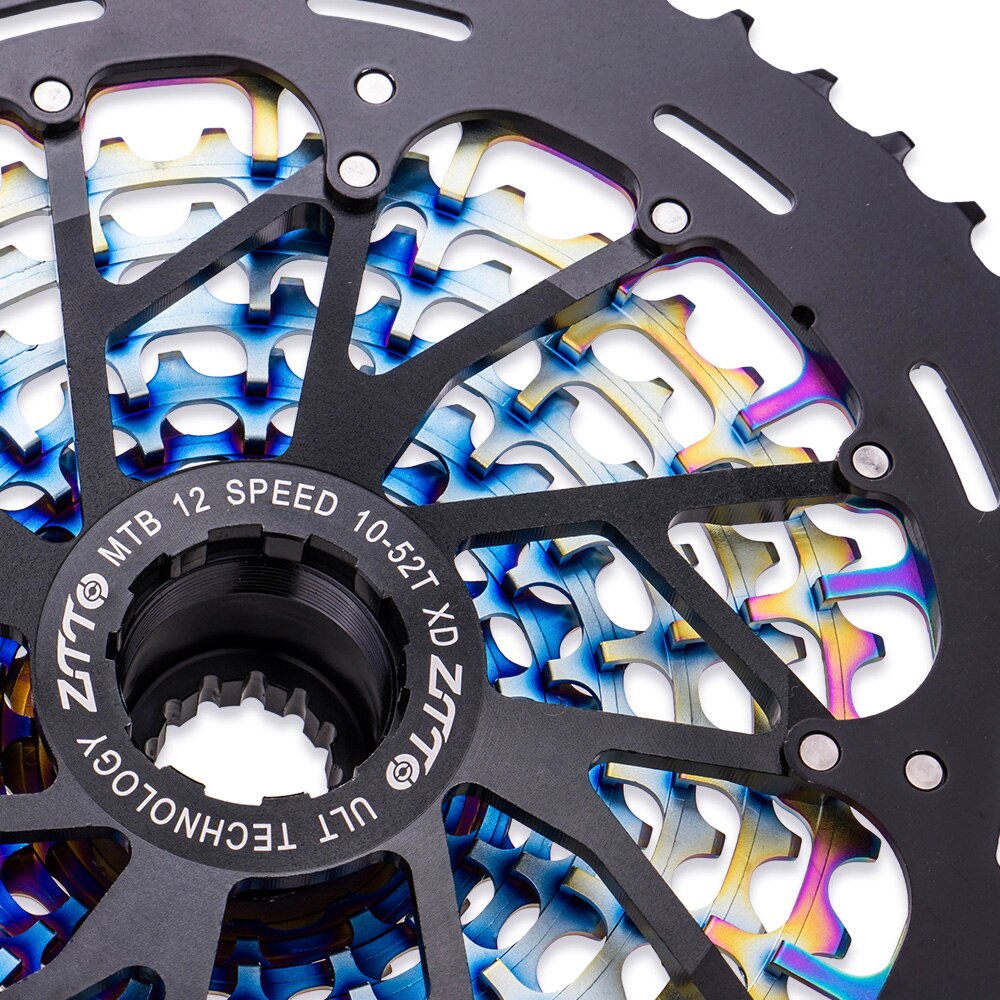 ZTTO MTB 12 Speed 10-52T Eagle Cassette Ultimate XD Freewheel Rainbow 385g ULT 10-50T CNC Steel Ultralight 12s k7 12v Colorful