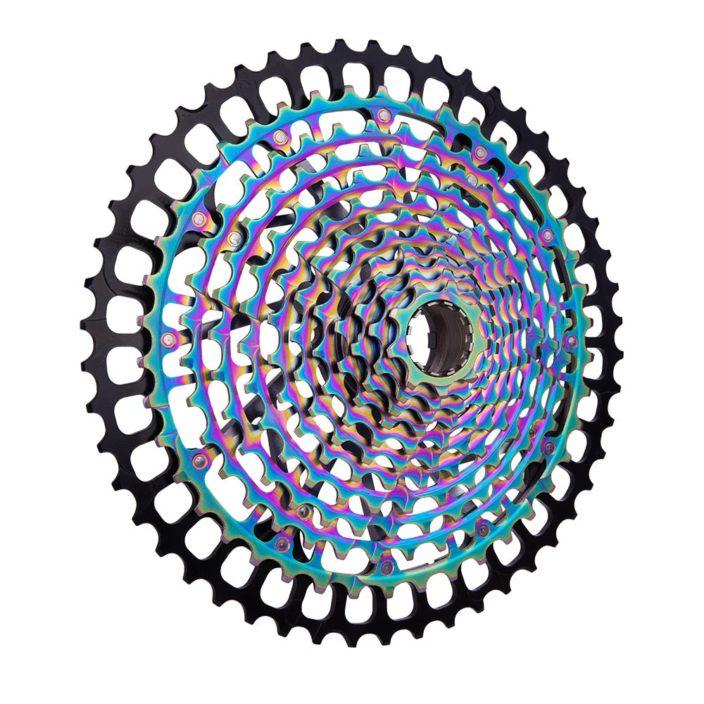 ZTTO MTB XD 12 Speed 9-50T Cassette Ultralight CNC Steel Rainbow Golden 375g Ultimate 12speed 9x46 Sprocket 1299 k7 Colorful ULT
