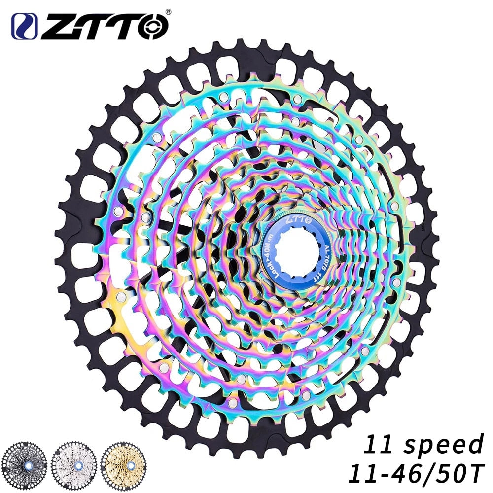 ZTTO MTB 11 Speed 11-50 46T Golden Cassette 50T 11v k7 Ultralight Steel Lightweight 11s 11speed Sprocket HG Standard