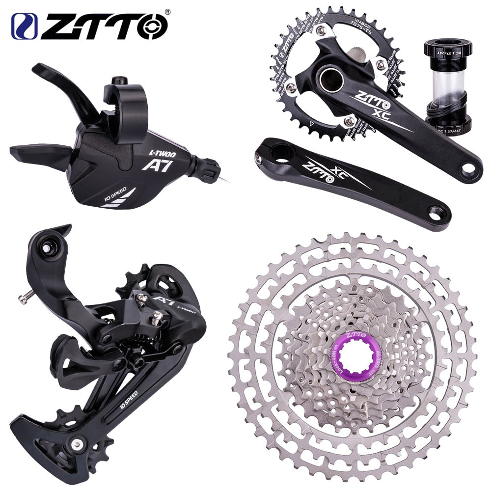ZTTO MTB 1x 10 Speed 11-50T Groupset 11/46T Wide Range Cassette 11-42T K7 With Crankset Shifter Derailleur 10s Group 10v Bike
