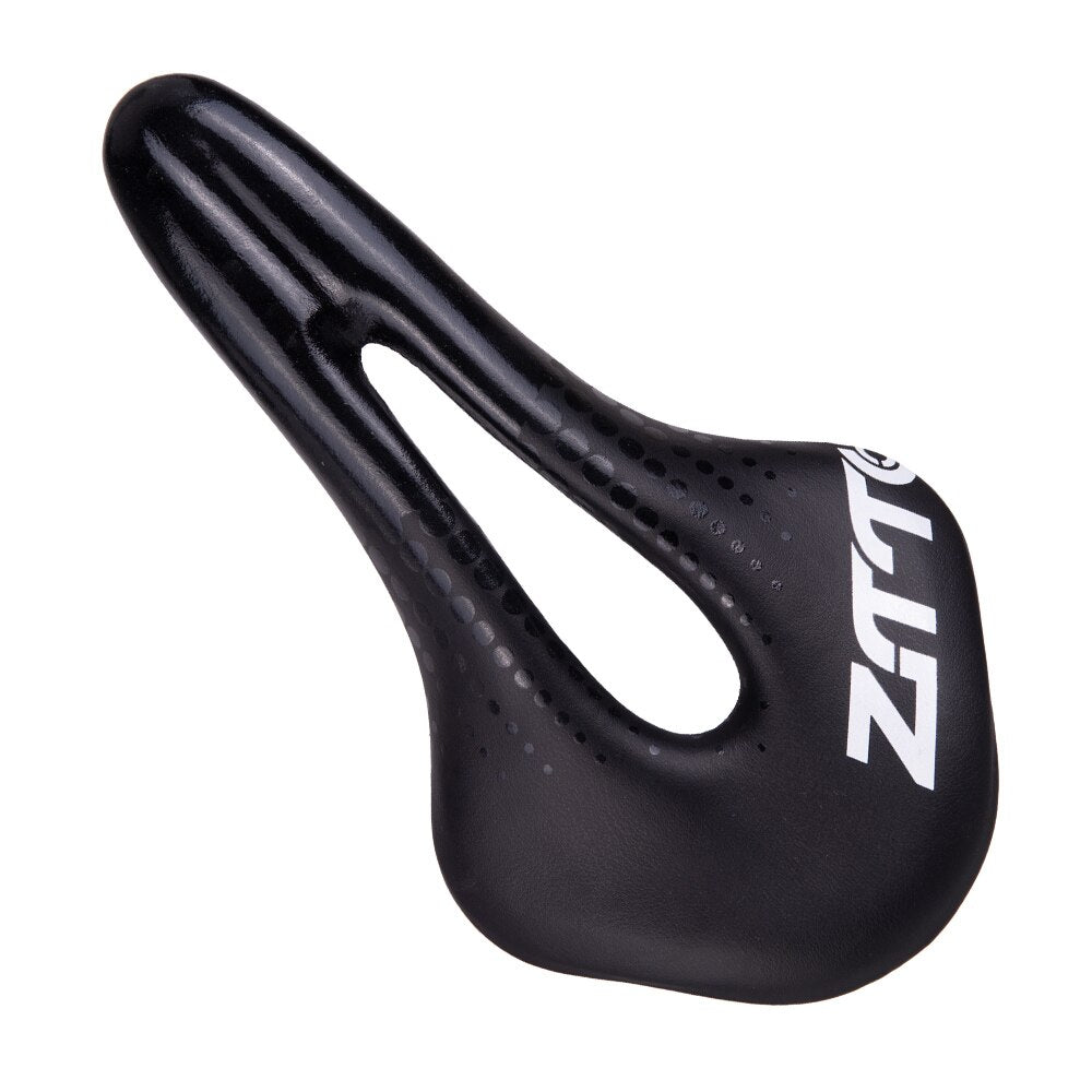 ZTTO Road Bike Bicycle Saddle Ultralight Racing Seat Hollow Ergonomic Design Cr-mo Seat Rail 145mm Wide Black Withe Polka Dots