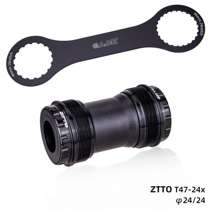 ZTTO Bicycle T47 Bottom Bracket 24 Crankset DUB 29 30mm Sealed Bearing Thread 47 68 73mm Shell 28.99mm Spline Axis MTB Road Bike