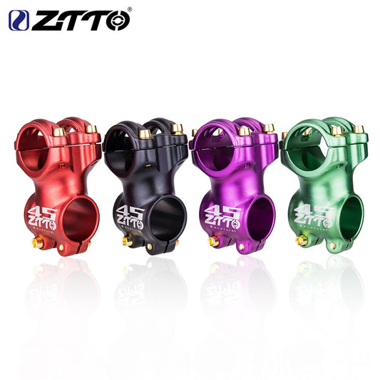 ZTTO Bicycle MTB 45mm Stem 7 Degree 31.8mm Lightweight Purple Green Black Red Road Bike Gravel Short High Strength