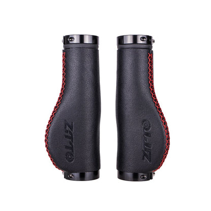 ZTTO MTB Bicycle Ergonomics leather grips Retro style well-matched with Titanium frame Hand stitch grips handle